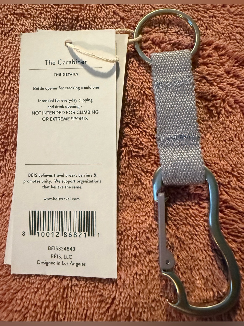 BEIS Lilac Carabiner Keychain Brand New With Tags - Picture 2 of 3